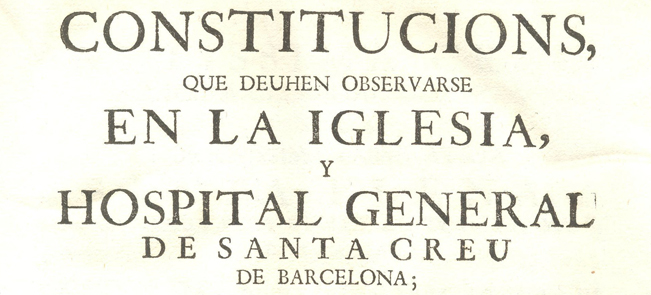 Document del fons de l'arxiu històric de l'antic Hospital de Santa Creu i Sant Pau